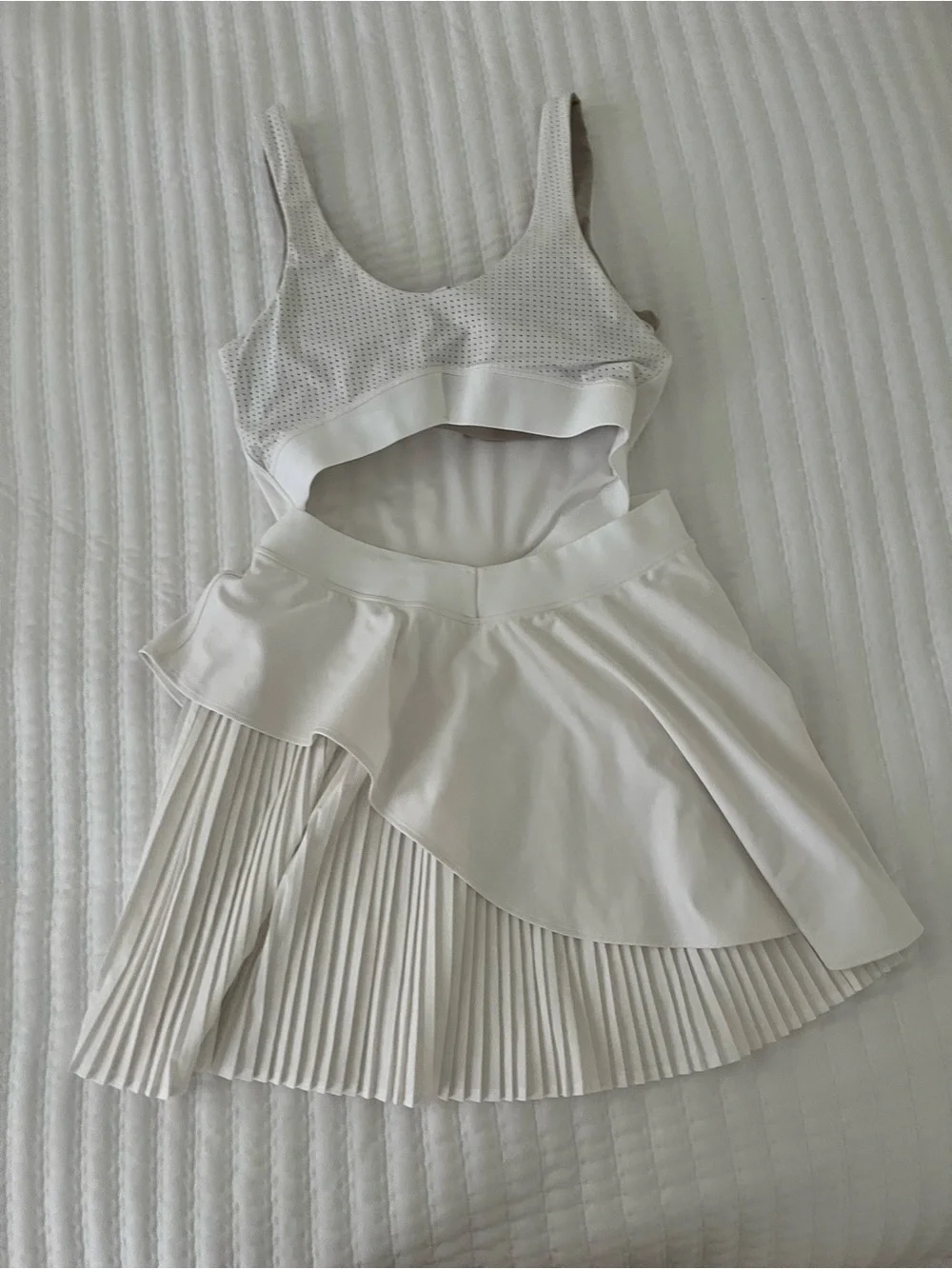 lululemon athletica White Racerback Flared Tennis Dress